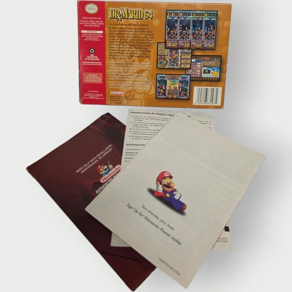 Dr Mario (Nintendo 64 N64) in Original Box Authentic TESTED WORKS COMPLETE